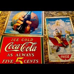 Vintage Collectable Tin Coca Cola Signs